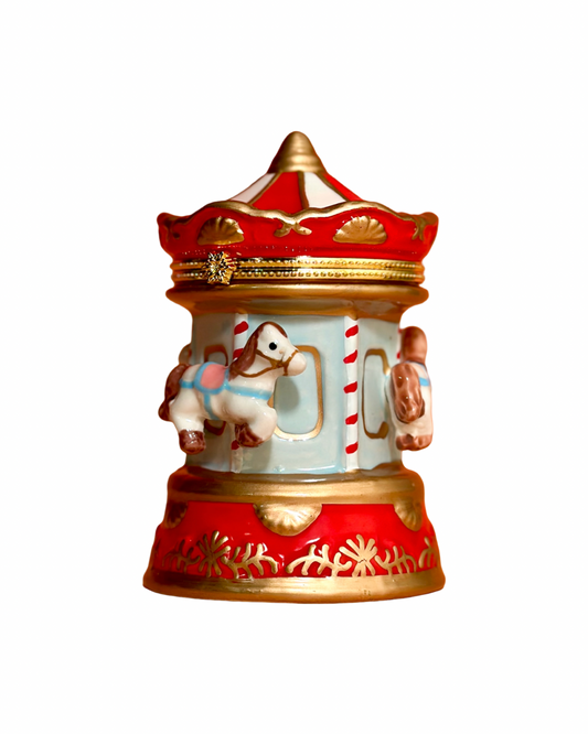 Carousel Hand Painted Trinket Box