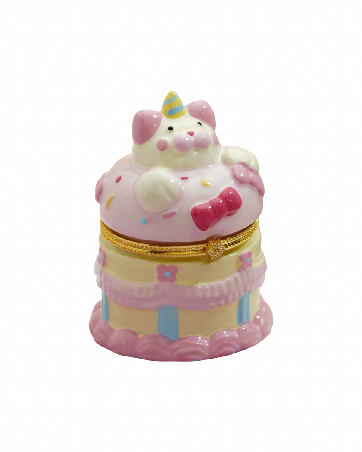 Birthday Cake Bear Trinket Box
