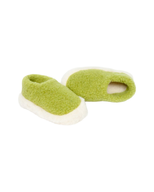 Siberian Slippers - Pea Green