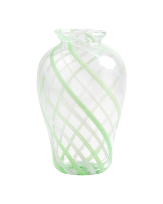 Yogu Vase Spiral Green
