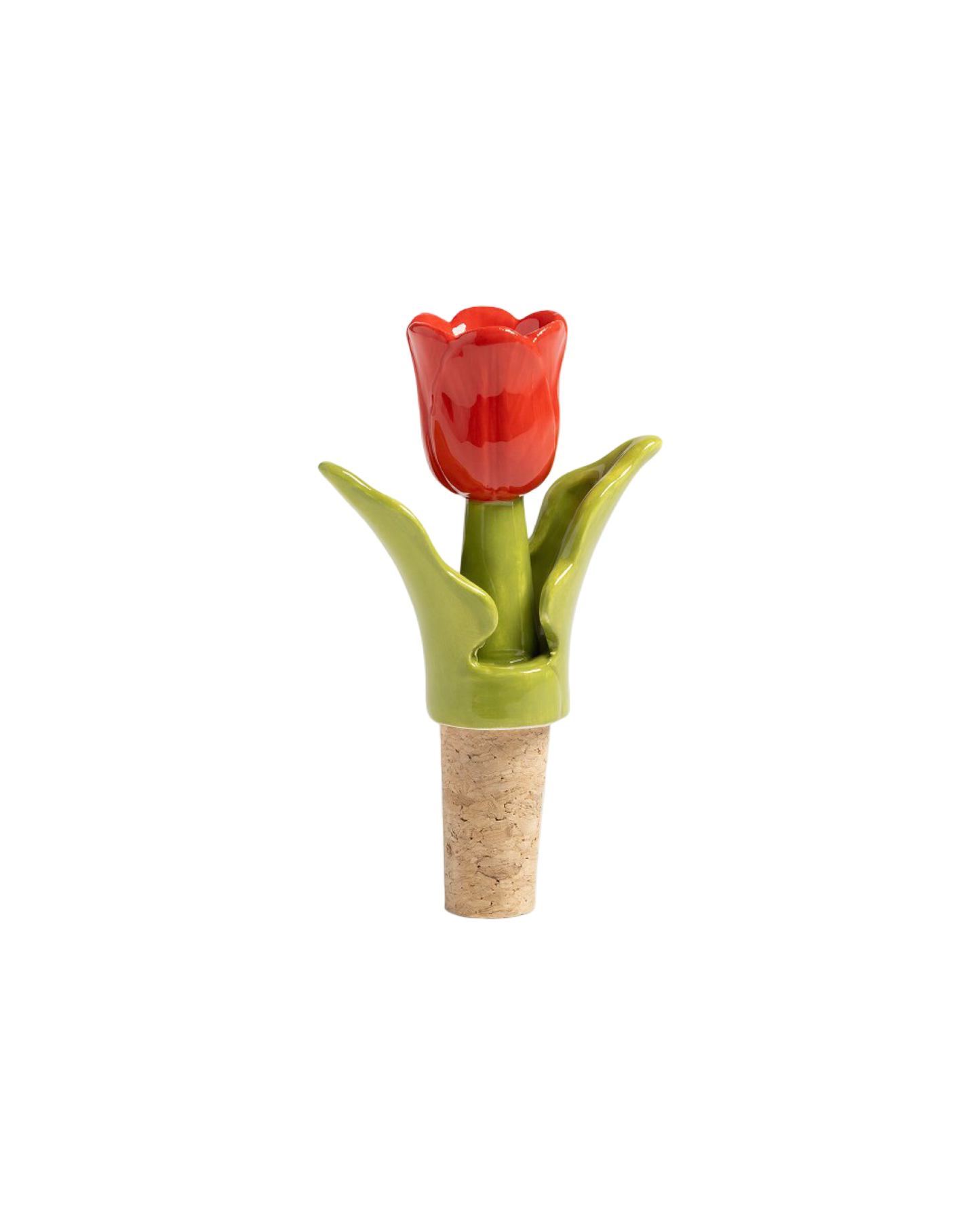 Tulip Bottle Stopper / Red