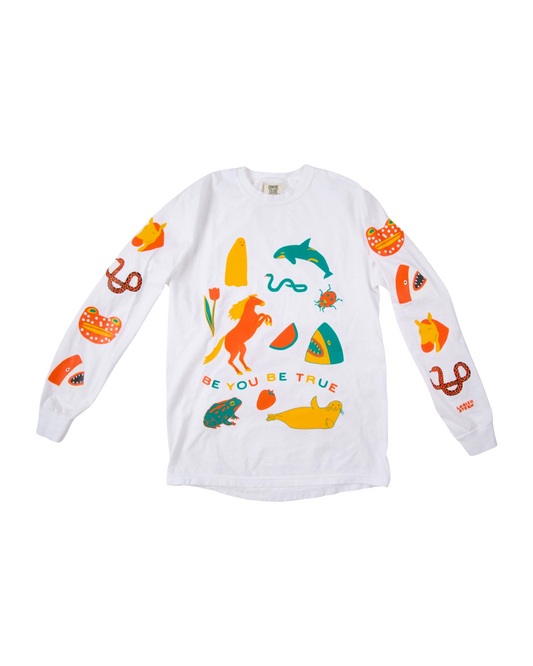 White Be You Be True Long Sleeve