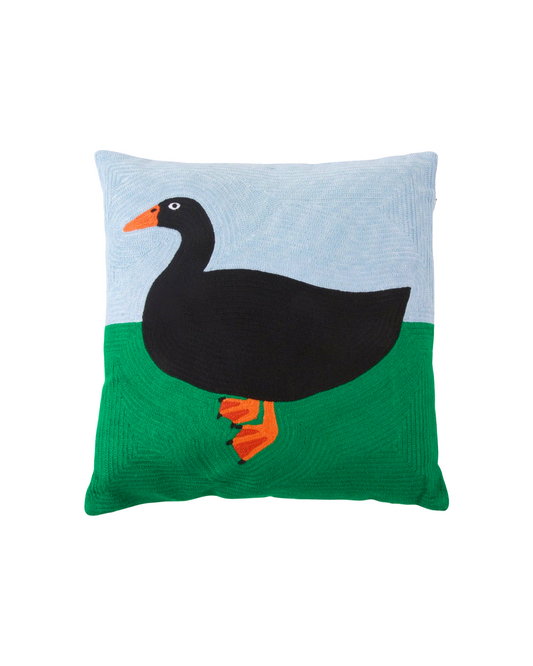 Black Duck at the Park Cushion Cover