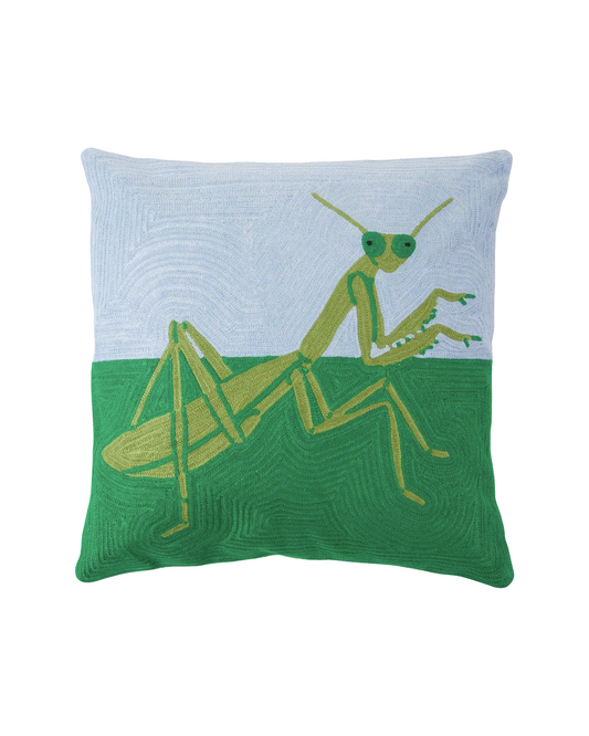Praying Mantis at the Park Cushion Cover