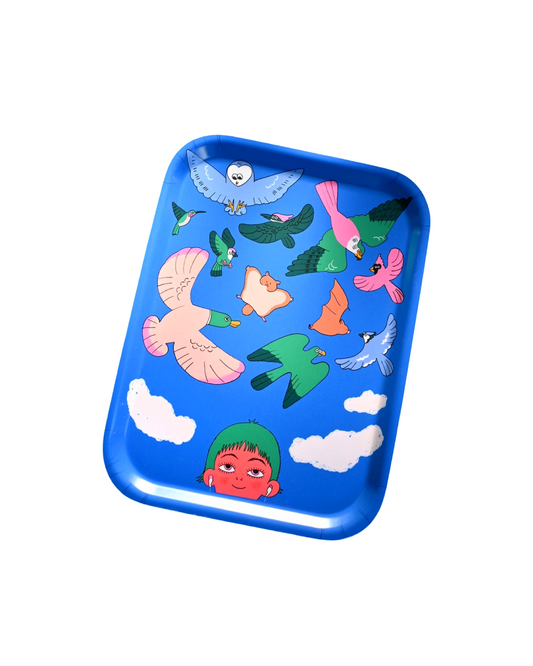 My Eyes Are Up Here Tray