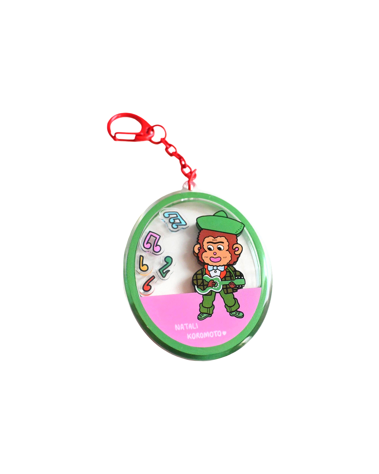 "Rock & Roll Monkey" Shaker Keychain