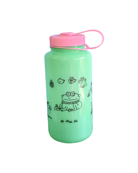 Fashionably Froggy Glow in the Dark Water Bottle