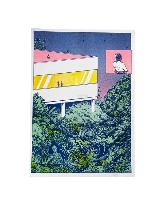 Submerge Risograph Print