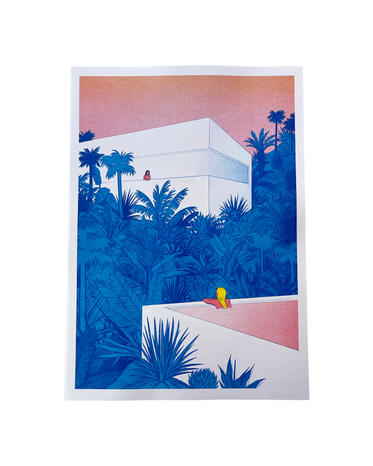 Tropical Risograph Print