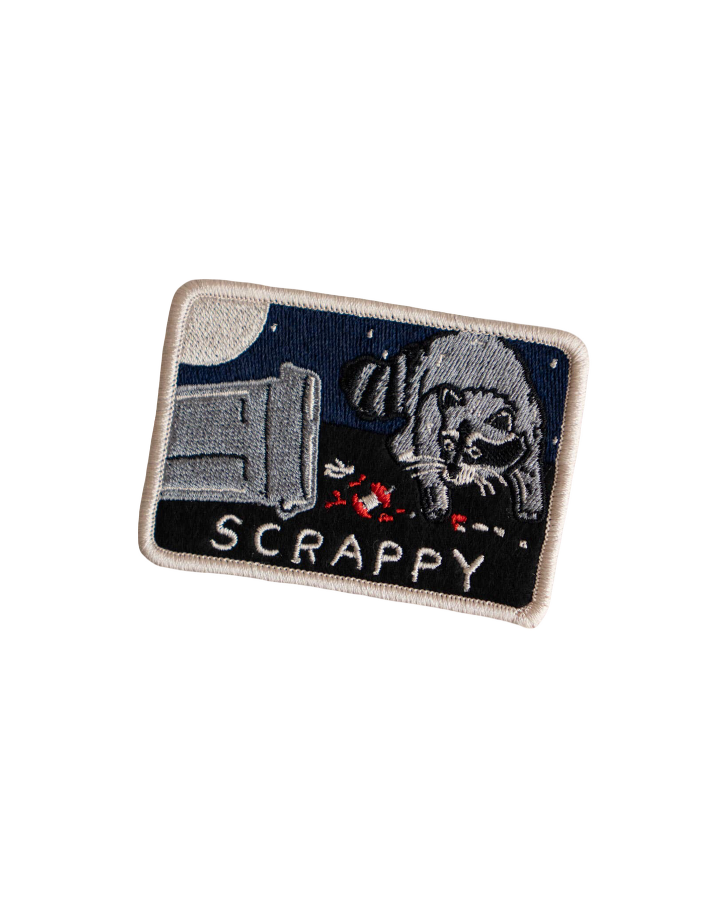 Scrappy Raccoon Embroidered Patch