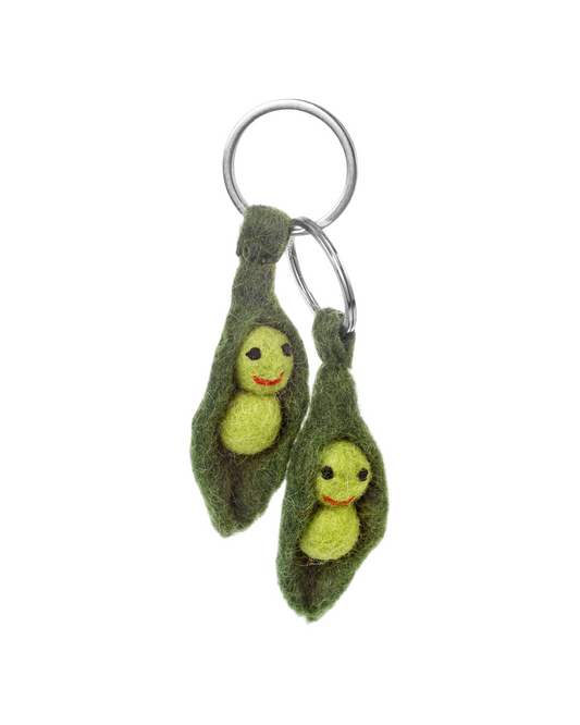 Peas in a Pod Felt Keyring