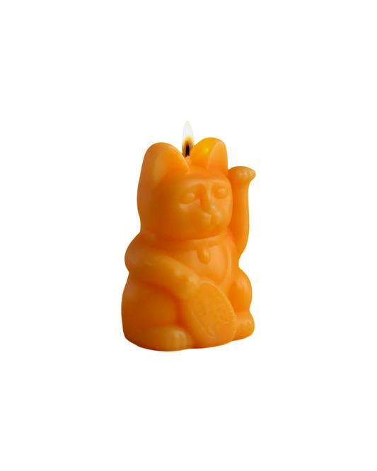 Lucky Cat Candle - Peach