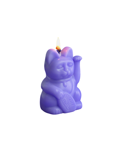 Lucky Cat Candle - Lilac