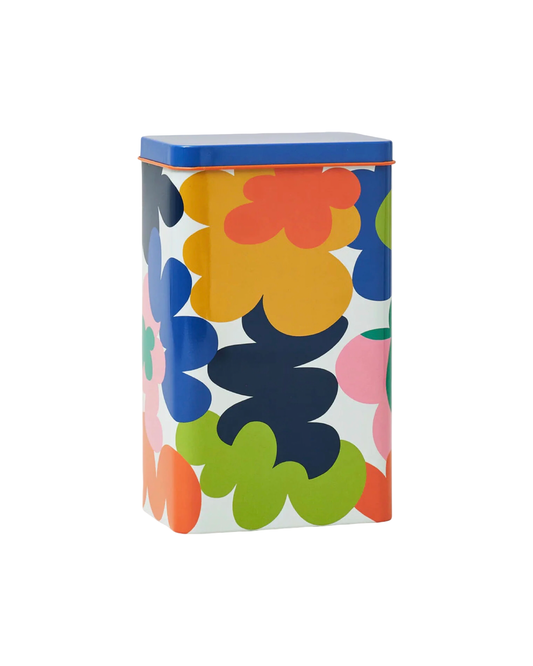 Abstract Flowers Coffee Tin