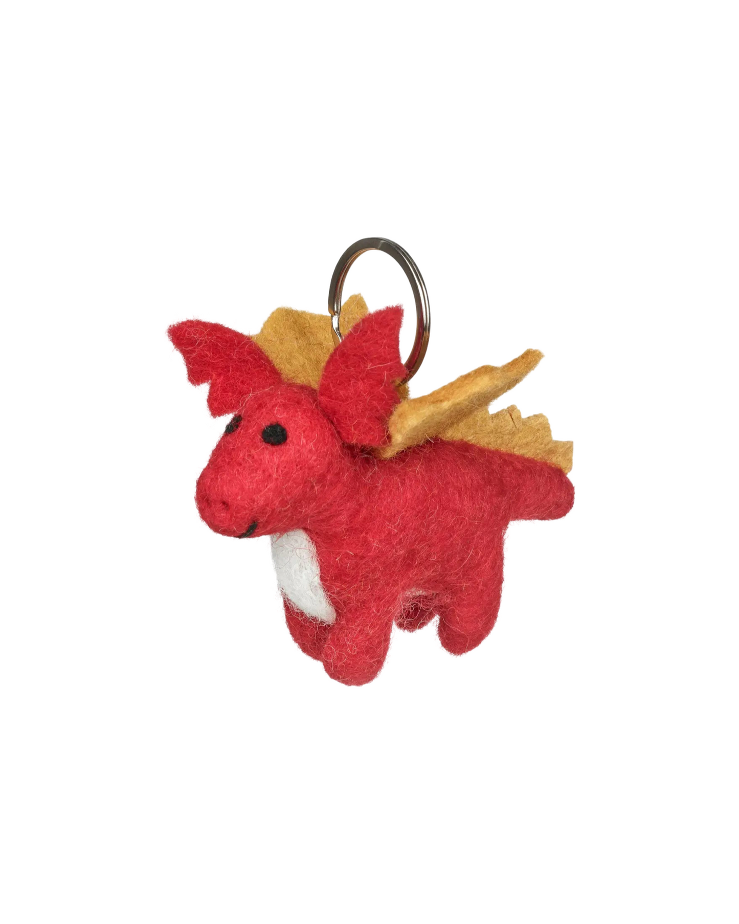 Red Dragon Felt Keyring