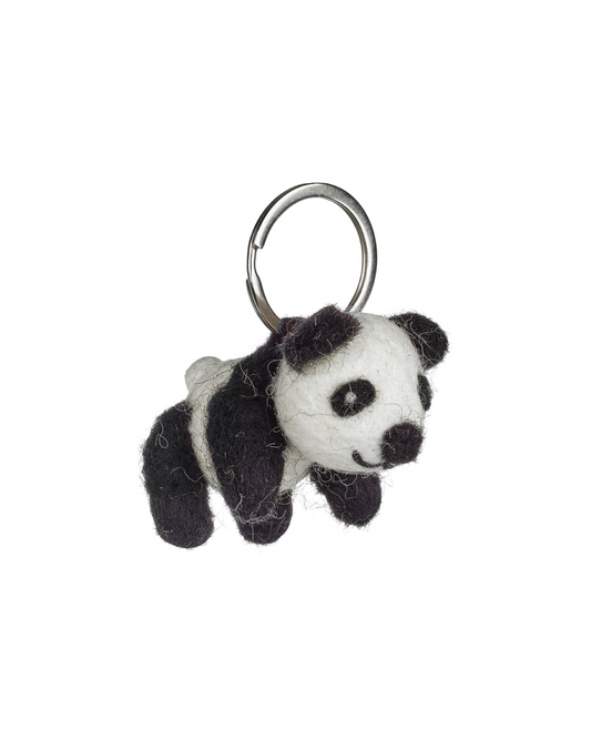 Panda Felt Keyring