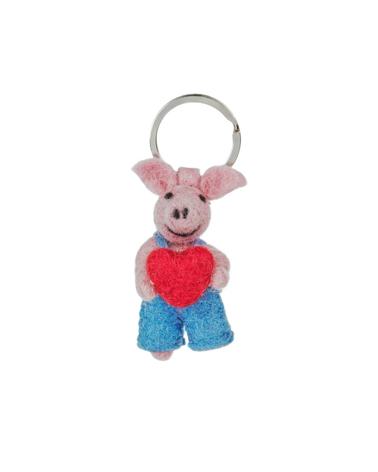Piglet Felt Keyring