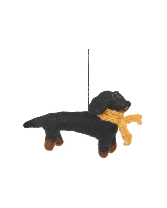 Douglas the Dachshund Felt Decoration
