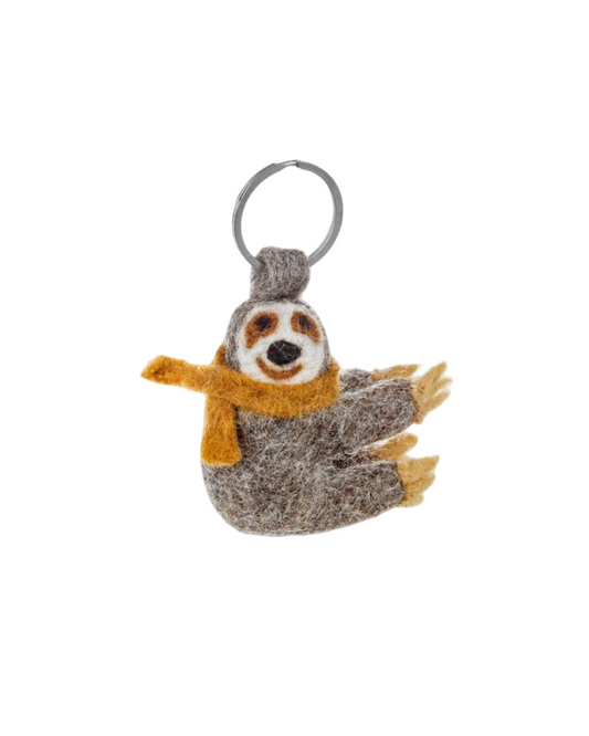 Sloth Handmade Felt Keyring