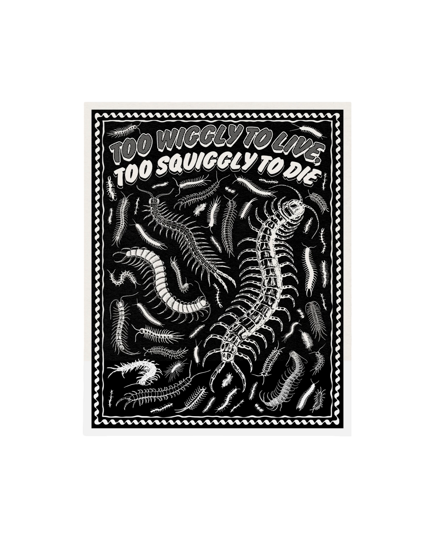 Too Wiggly to Live Risograph Print