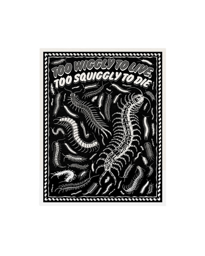 Too Wiggly to Live Risograph Print