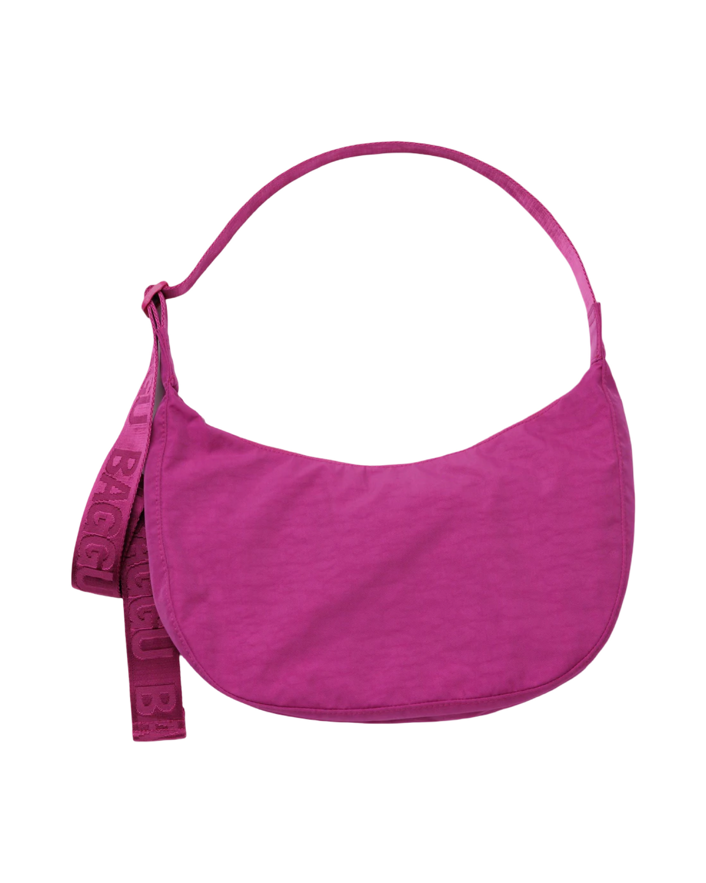 Deep Fuchsia Medium Nylon Crescent Baggu