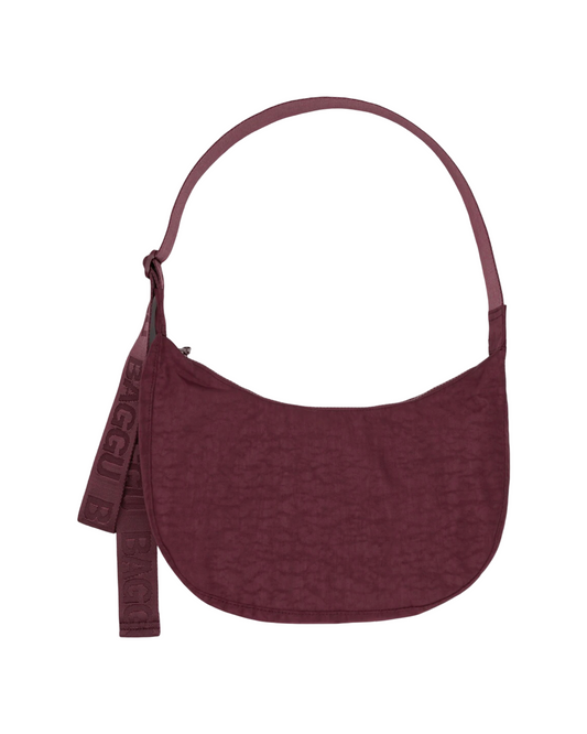 Mahogany Medium Nylon Crescent Baggu