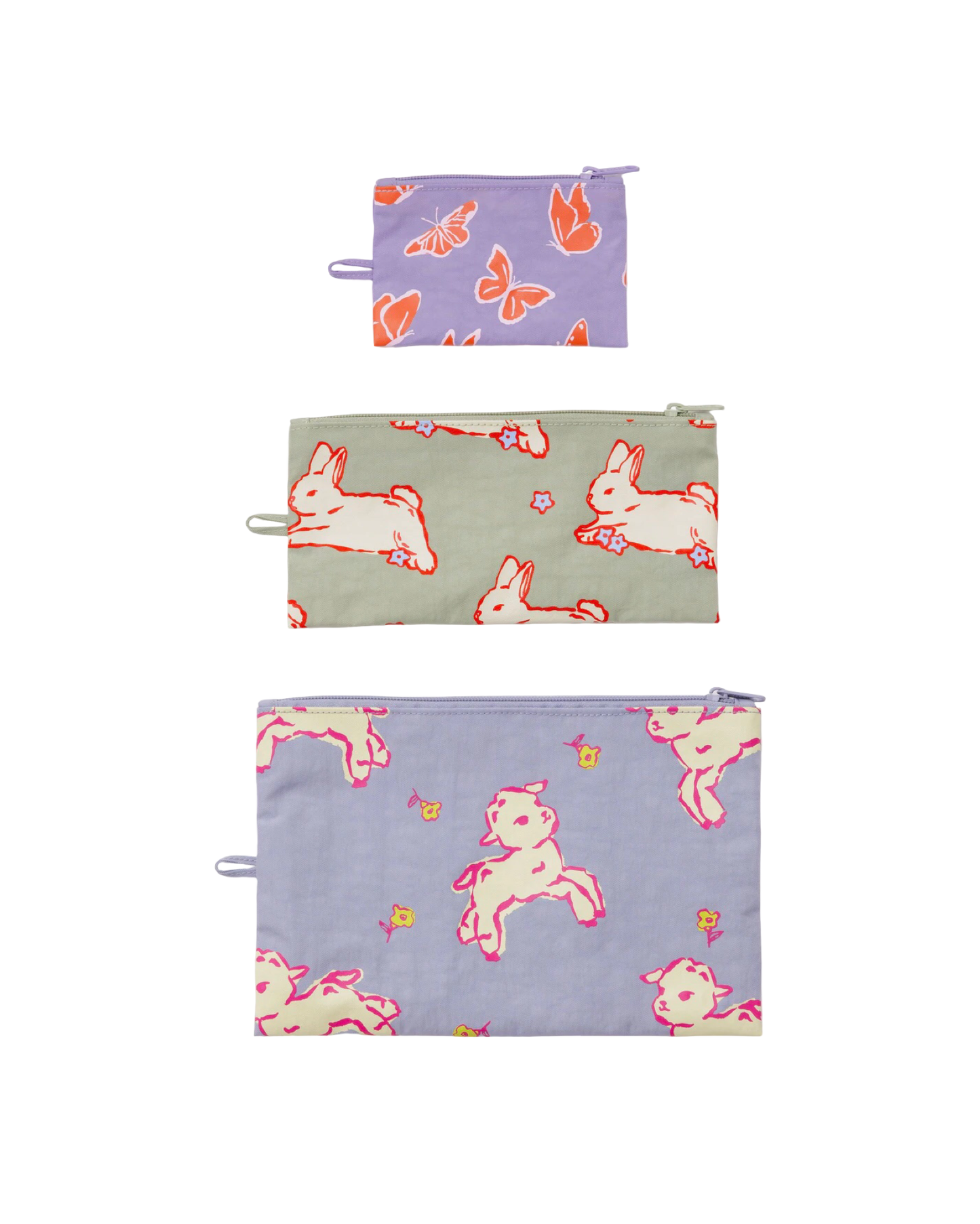 Spring Animals Flat Pouch