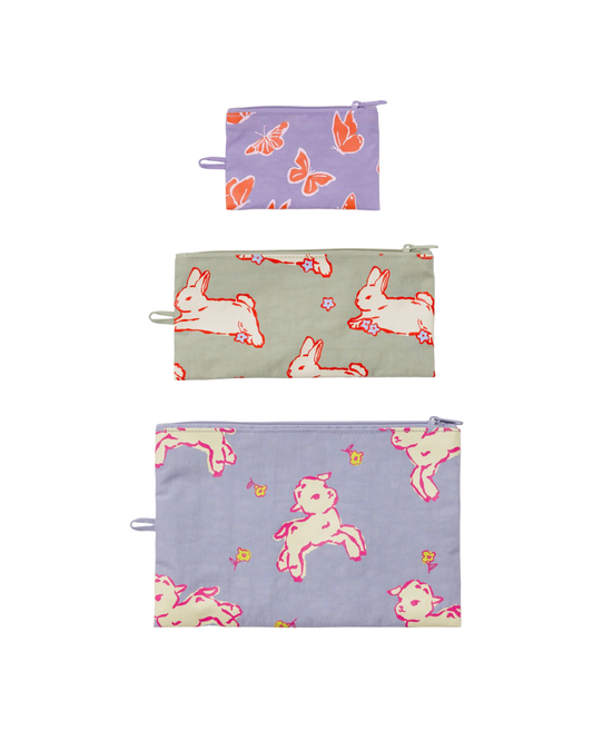 Spring Animals Flat Pouch