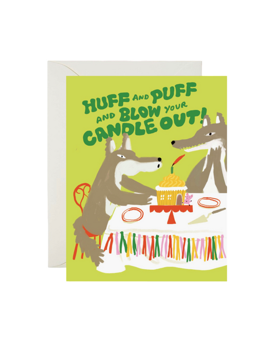 Huff and Puff Birthday Card