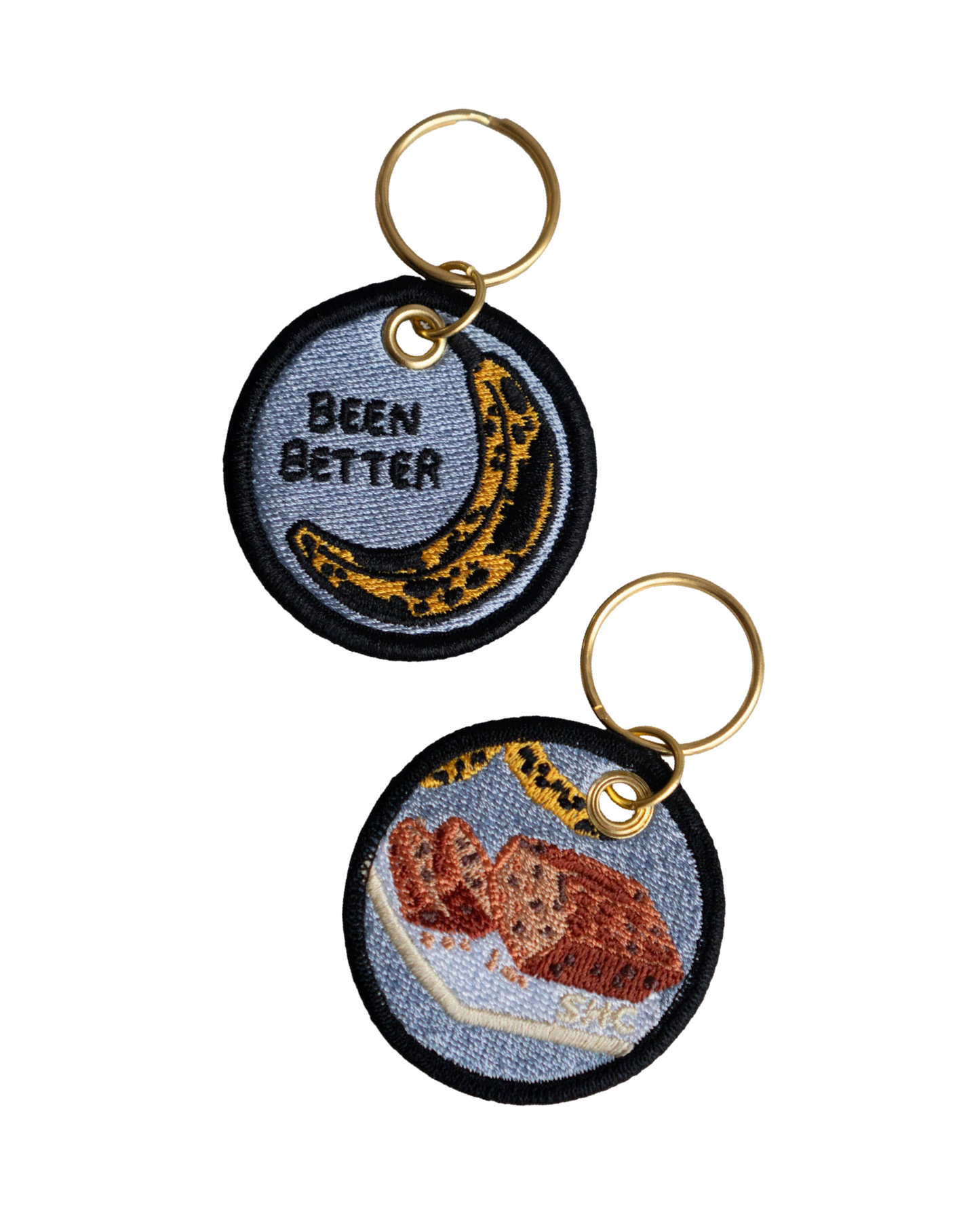 Been Better (Banana Bread) Embroidered Keychain
