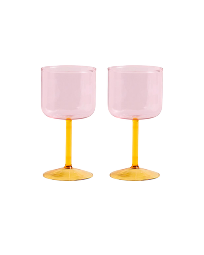 Tint Wine Glasses Pink