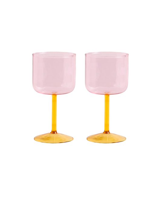 Tint Wine Glasses Pink
