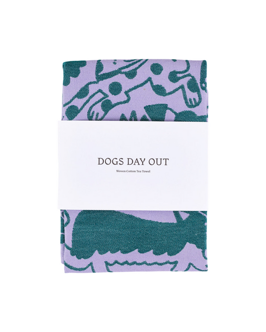 Dogs Day Out Tea Towel