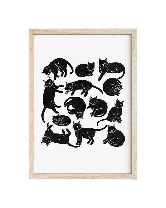 Cats, Cats, Cats A3 Riso Print