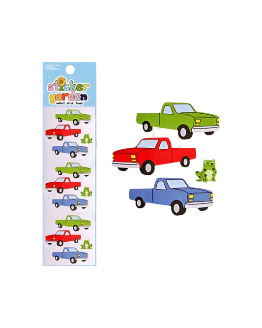Truck and Toad Sticker Sheet