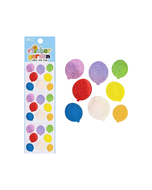 Glitter Balloons Sticker Sheet