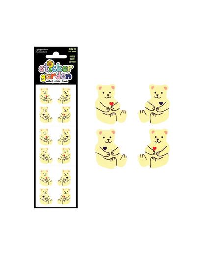Glow in the Dark Beary Cute Sticker Sheet