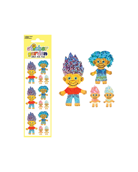 Sparkle Troll Sticker Sheet