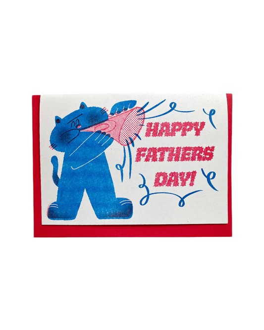 Happy Fathers Day! (Cat) Riso Card