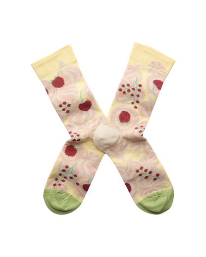 Pale Yellow Pavlova Socks