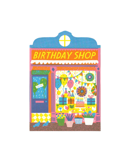 Birthday Shop Die Cut Card