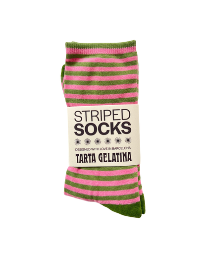 Striped Socks: Pistachio Rosé