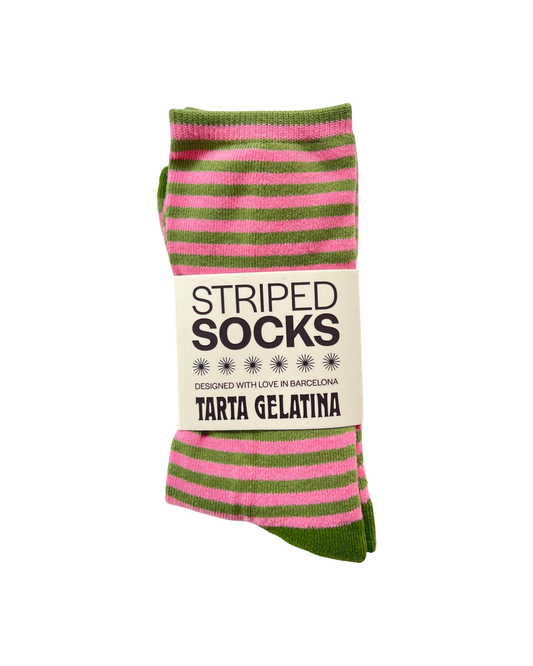 Striped Socks: Pistachio Rosé