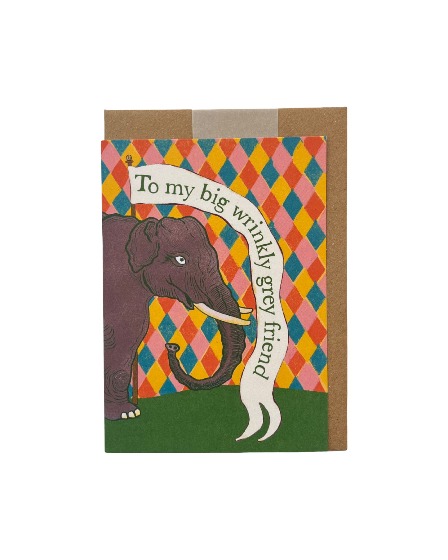Wrinkly Elephant Card