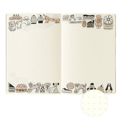 Midori Yuru Log Notebook : Sweets & Animals