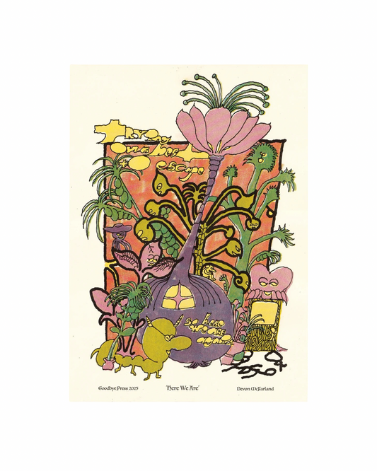 Here We Are Riso Print by Devon McFarland