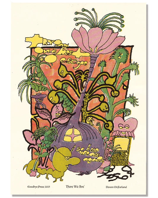 Here We Are Riso Print by Devon McFarland