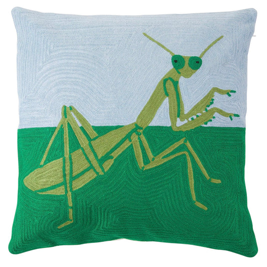 Praying Mantis at the Park Cushion Cover