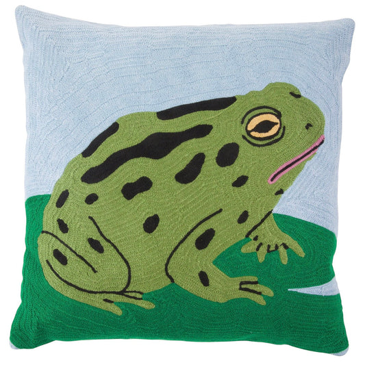 Toad at the Pond Cushion Cover